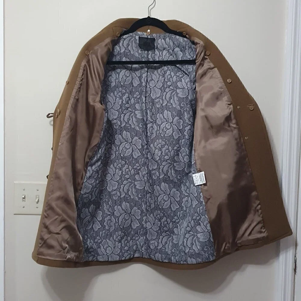 AULA 100% Wool Peanut Brown Blazer Coat - Picture 5 of 10